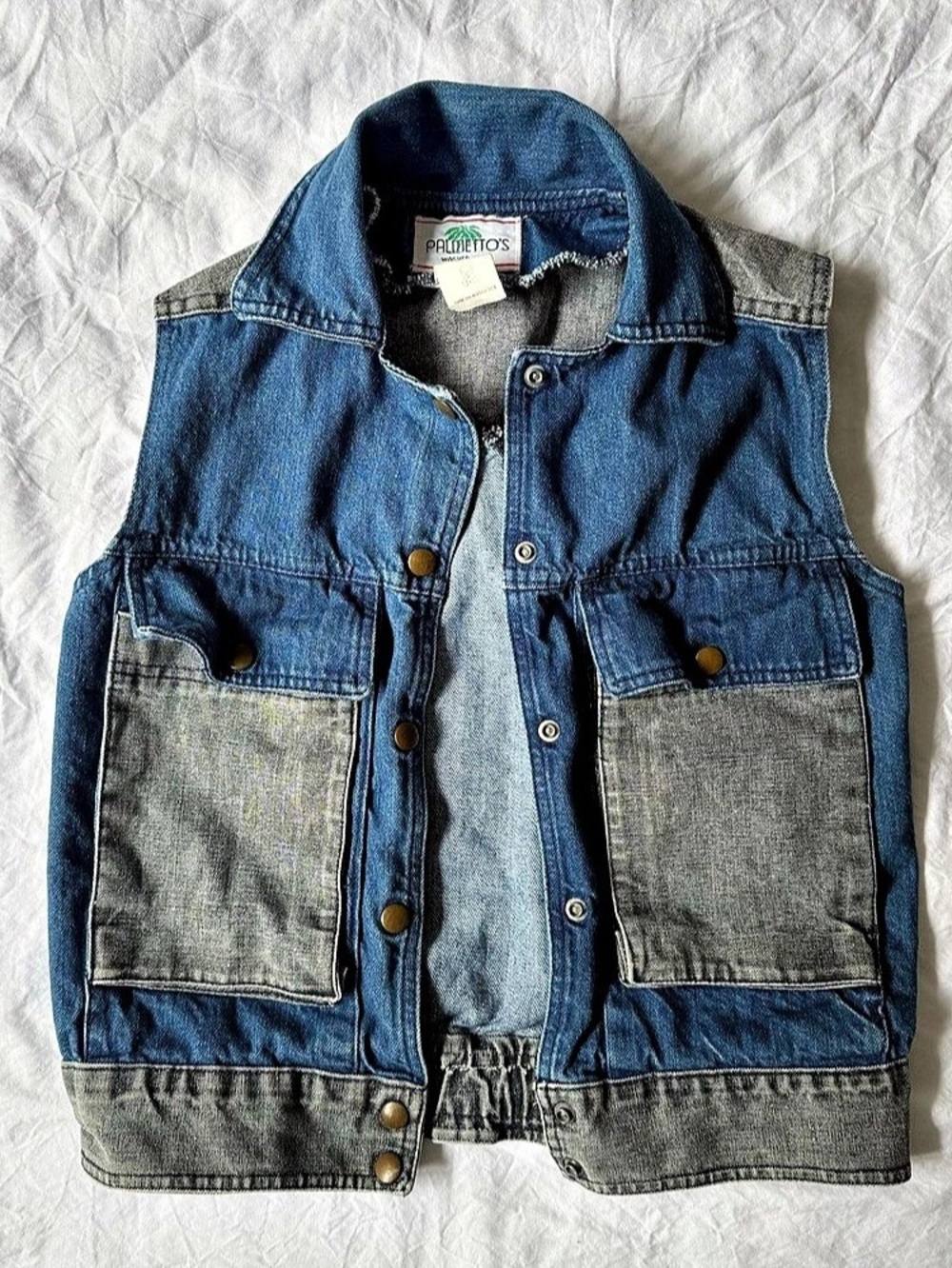 Vintage PALMETTO'S Denim Vest Size small